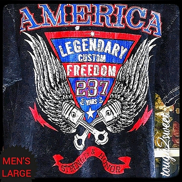 Affliction Other - 🦋🦋MEN'S LG🦋AMERICA, STRENGTH & HONOR TEE🦋